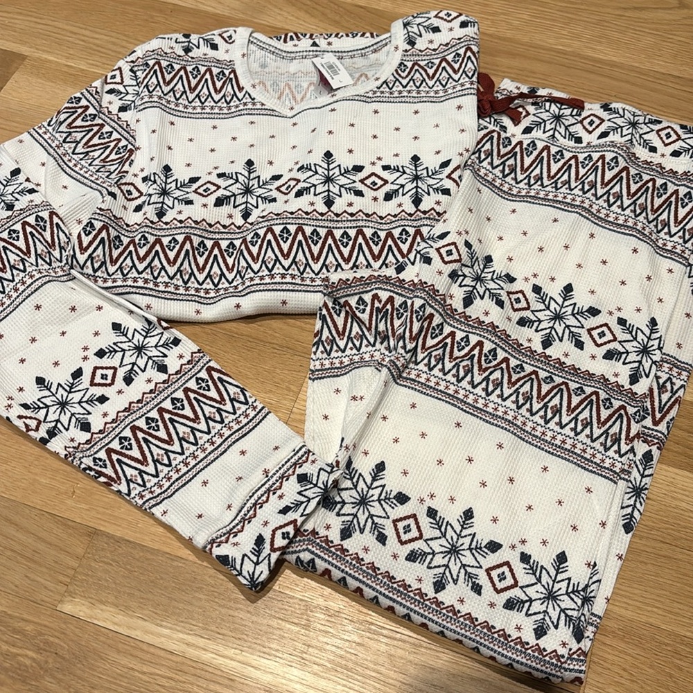 Adore Me 🆕 NWT Muriel Pajamas, Waffle Knit Long Sleeve & Legging Set, Sz Large